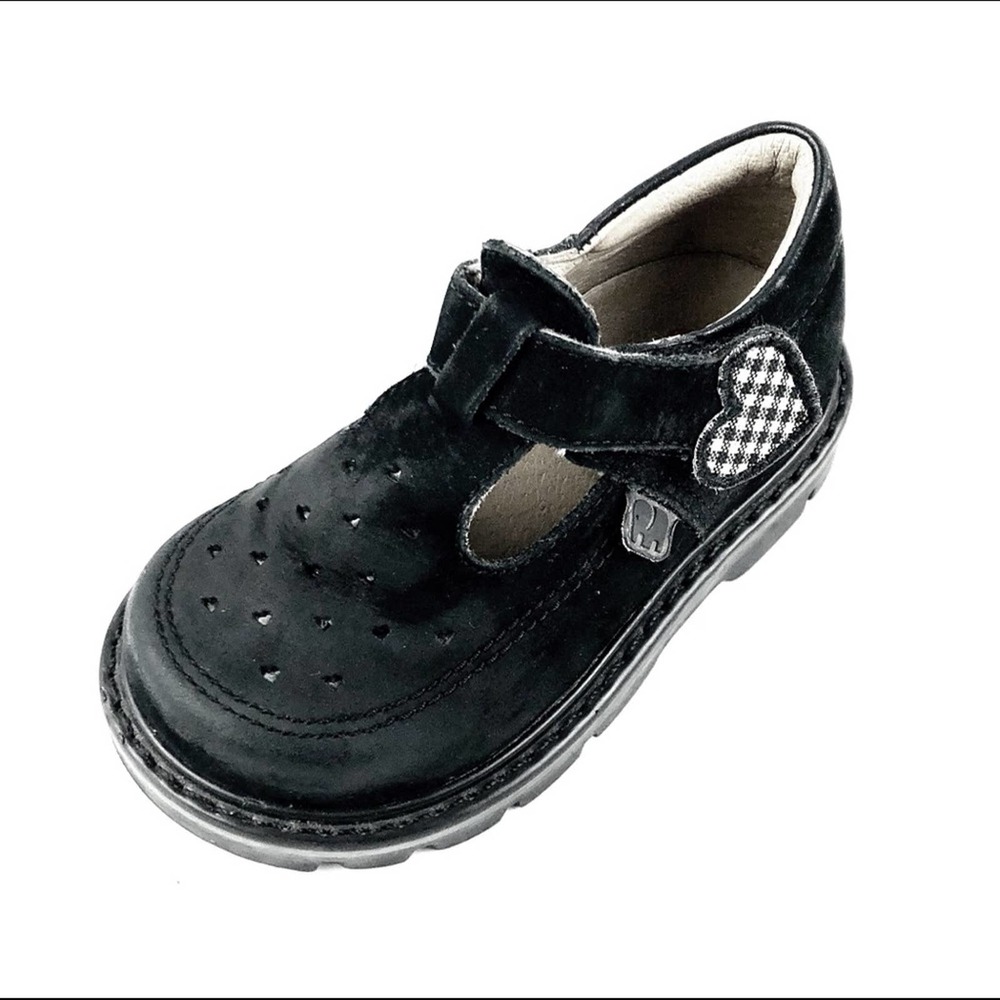 Elefanten Black Suede Mary Janes Size 5